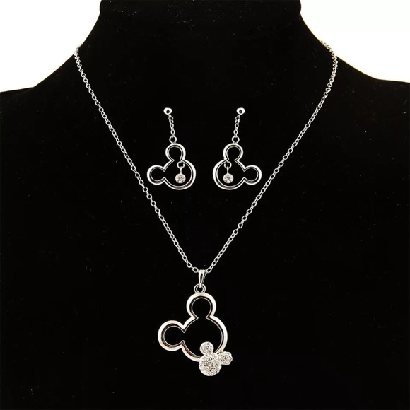 SILVER Crystal Mickey Silver Rhinestones GIFT SET - Picture 2 of 6